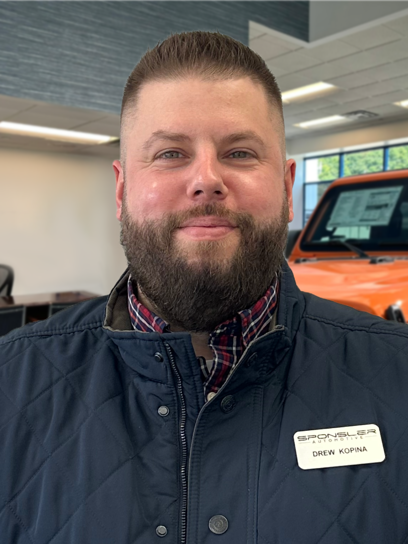 Sales Manager Drew Kopina in Sales Team Members at Sponsler CDJR of Mount Vernon